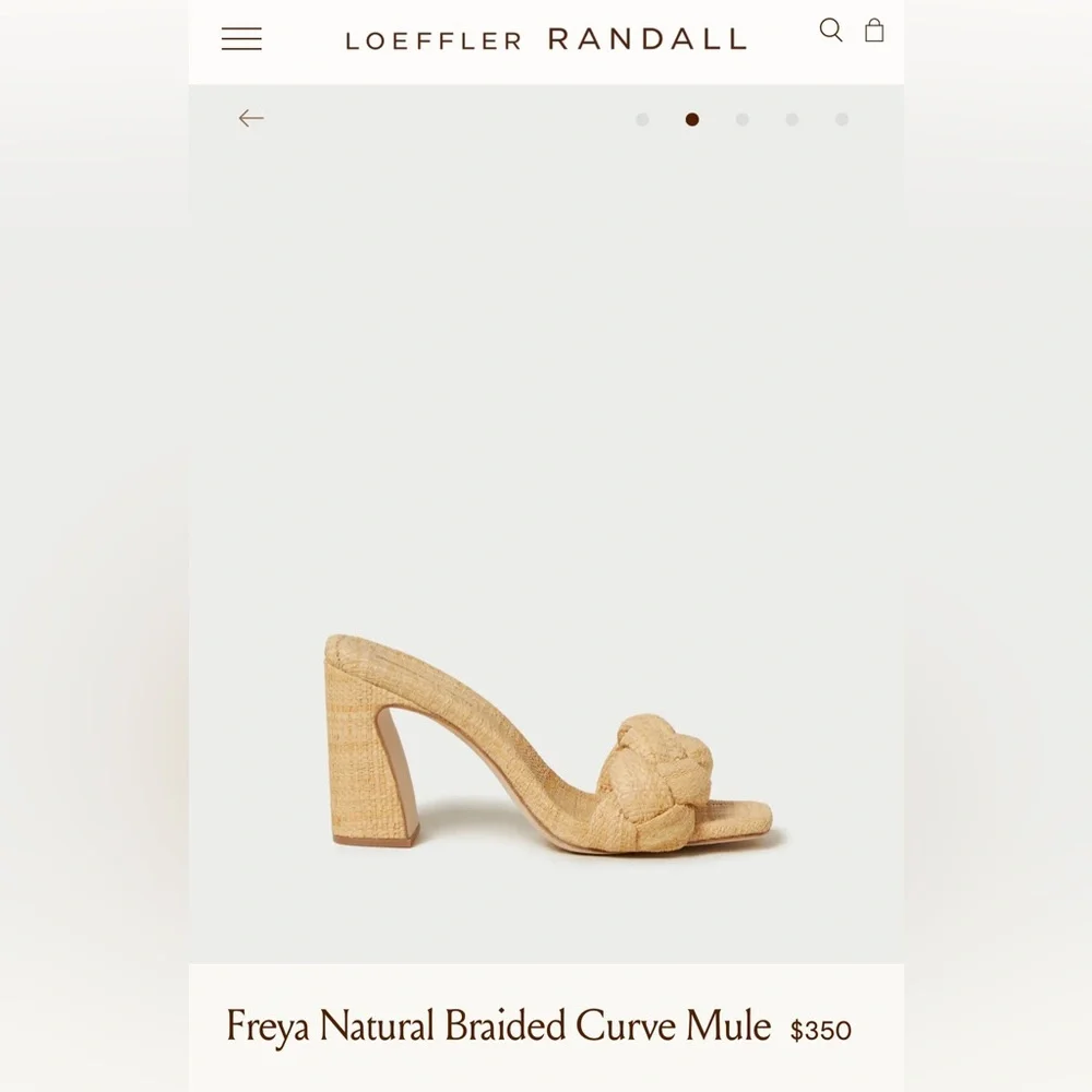 LOEFFLER RANDALL Freya Natural Braided Curve Mule - Picture 8 of 9